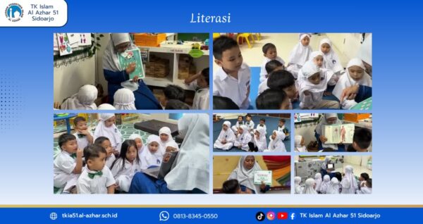 Kegiatan literasi anak di KB-TK Islam Al Azhar 51 Sidoarjo